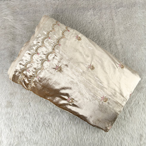 Cut Dana Thread Sequins Work Velvet Fabric - F5196